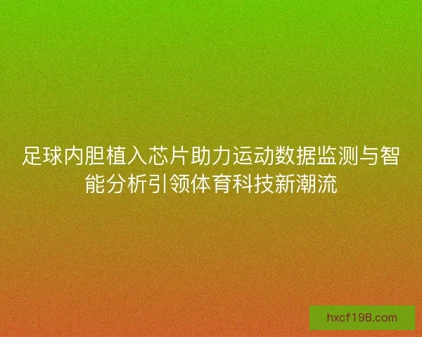 足球内胆植入芯片助力运动数据监测与智能分析引领体育科技新潮流